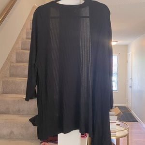 Black open front